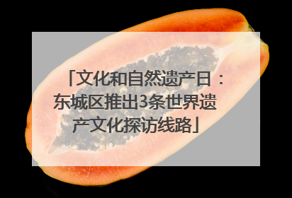 文化和自然遗产日：东城区推出3条世界遗产文化探访线路