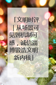文明时评｜从场景可见到机制可感，诚信淄博锻造文明新内核