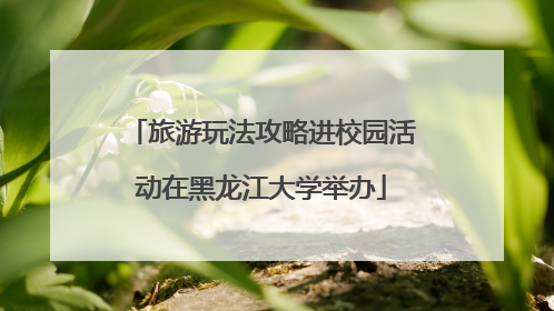 旅游玩法攻略进校园活动在黑龙江大学举办