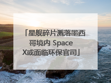 星舰碎片溅落墨西哥境内 SpaceX或面临环保官司