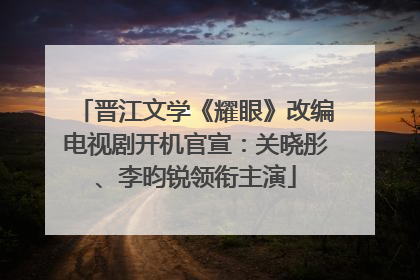 晋江文学《耀眼》改编电视剧开机官宣：关晓彤、李昀锐领衔主演