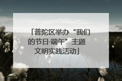 普陀区举办“我们的节日·端午”主题文明实践活动