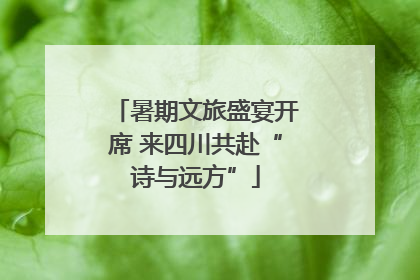暑期文旅盛宴开席 来四川共赴“诗与远方”
