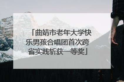 曲靖市老年大学快乐男孩合唱团首次跨省实践斩获一等奖