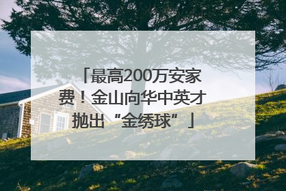 最高200万安家费！金山向华中英才抛出“金绣球”