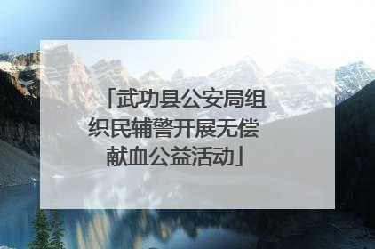 武功县公安局组织民辅警开展无偿献血公益活动