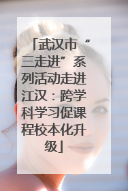 武汉市“三走进”系列活动走进江汉：跨学科学习促课程校本化升级