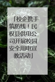 校企携手筑防线！民权县供电公司开展校园安全用电宣教活动