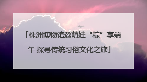 株洲博物馆邀萌娃“粽”享端午 探寻传统习俗文化之旅