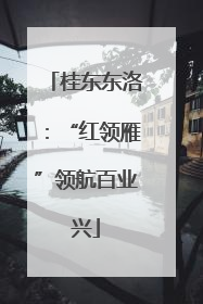 桂东东洛：“红领雁”领航百业兴