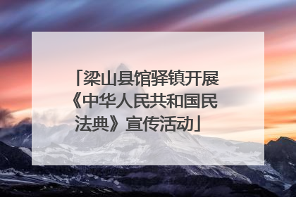 梁山县馆驿镇开展《中华人民共和国民法典》宣传活动