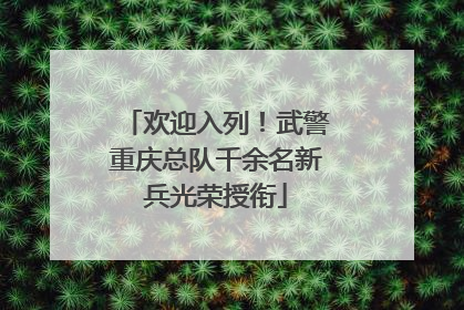 欢迎入列！武警重庆总队千余名新兵光荣授衔