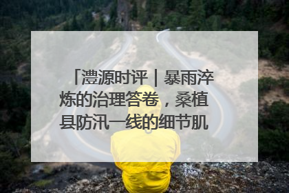 澧源时评｜暴雨淬炼的治理答卷，桑植县防汛一线的细节肌理与体系力量