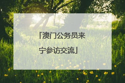 澳门公务员来宁参访交流