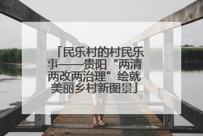 民乐村的村民乐事——贵阳“两清两改两治理”绘就美丽乡村新图景