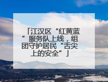 江汉区“红黄蓝”服务队上线，组团守护居民“舌尖上的安全”
