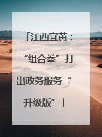 江西宜黄：“组合拳”打出政务服务“升级版”