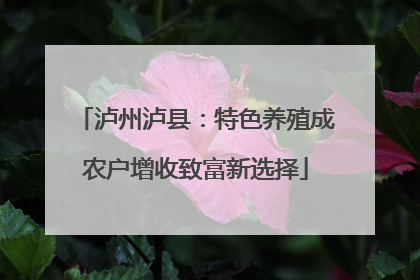 泸州泸县：特色养殖成农户增收致富新选择