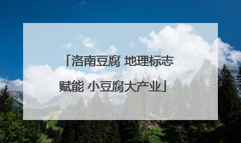 洛南豆腐 地理标志赋能 小豆腐大产业