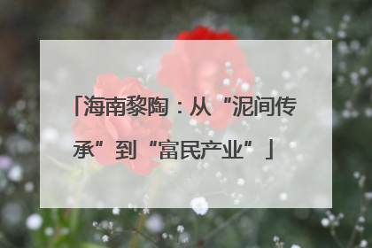 海南黎陶：从“泥间传承”到“富民产业”