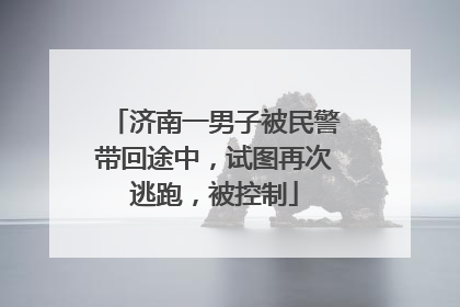 济南一男子被民警带回途中，试图再次逃跑，被控制