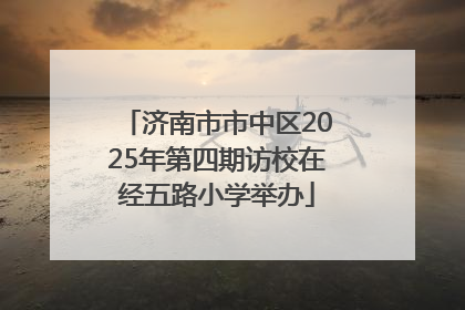 济南市市中区2025年第四期访校在经五路小学举办