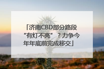 济南CBD部分路段“有灯不亮”？力争今年年底前完成移交