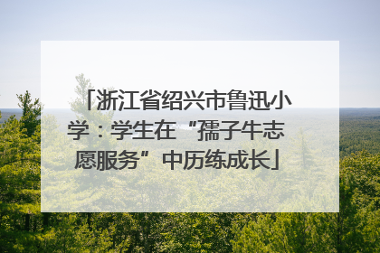 浙江省绍兴市鲁迅小学：学生在“孺子牛志愿服务”中历练成长