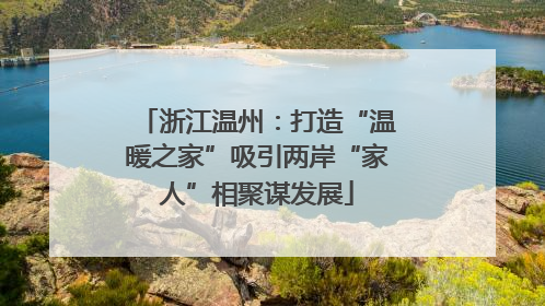 浙江温州：打造“温暖之家”吸引两岸“家人”相聚谋发展