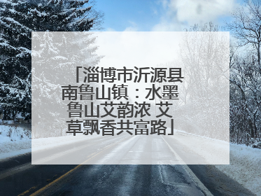 淄博市沂源县南鲁山镇：水墨鲁山艾韵浓 艾草飘香共富路