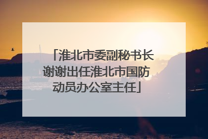 淮北市委副秘书长谢谢出任淮北市国防动员办公室主任