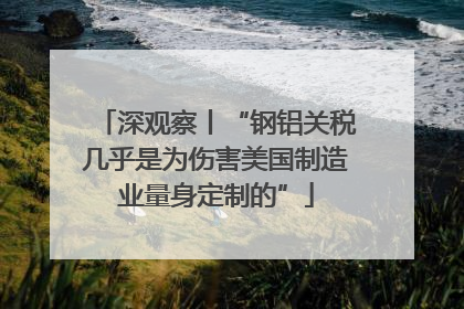 深观察丨“钢铝关税几乎是为伤害美国制造业量身定制的”