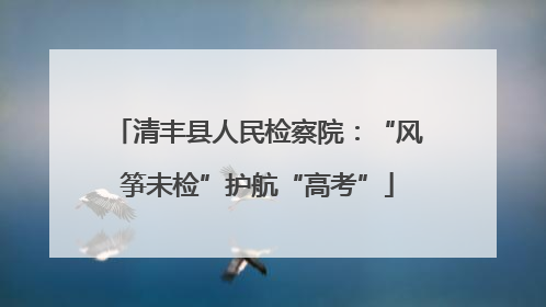 清丰县人民检察院：“风筝未检”护航“高考”