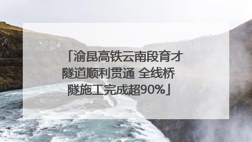 渝昆高铁云南段育才隧道顺利贯通 全线桥隧施工完成超90%