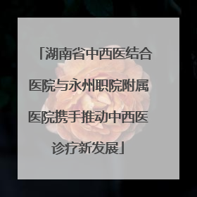 湖南省中西医结合医院与永州职院附属医院携手推动中西医诊疗新发展
