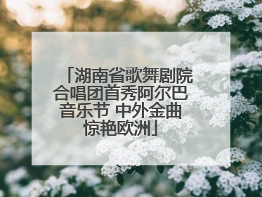 湖南省歌舞剧院合唱团首秀阿尔巴音乐节 中外金曲惊艳欧洲