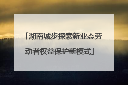 湖南城步探索新业态劳动者权益保护新模式