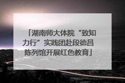 湖南师大体院“致知力行”实践团赴段德昌陈列馆开展红色教育