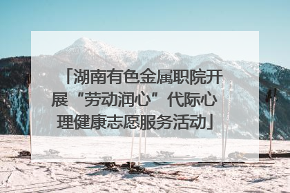 湖南有色金属职院开展“劳动润心”代际心理健康志愿服务活动