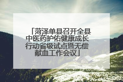 菏泽单县召开全县中医药护佑健康成长行动省级试点暨无偿献血工作会议