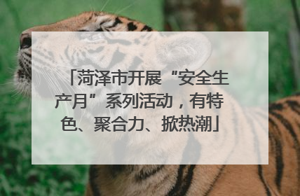 菏泽市开展“安全生产月”系列活动，有特色、聚合力、掀热潮