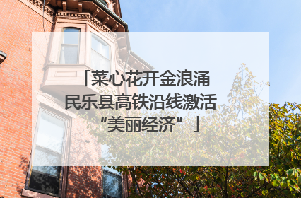 菜心花开金浪涌 民乐县高铁沿线激活“美丽经济”