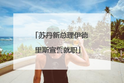 苏丹新总理伊德里斯宣誓就职