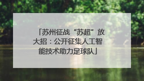 苏州征战“苏超”放大招：公开征集人工智能技术助力足球队