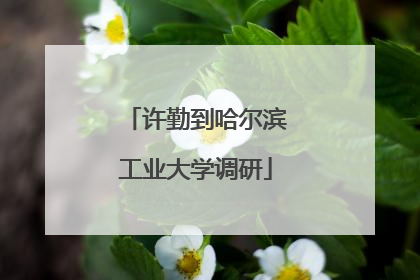 许勤到哈尔滨工业大学调研