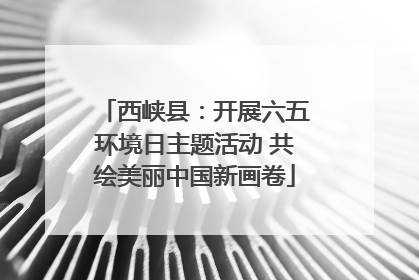 西峡县：开展六五环境日主题活动 共绘美丽中国新画卷