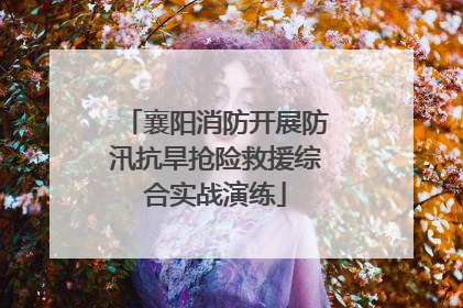 襄阳消防开展防汛抗旱抢险救援综合实战演练