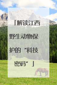 解读江西野生动物保护的“科技密码”