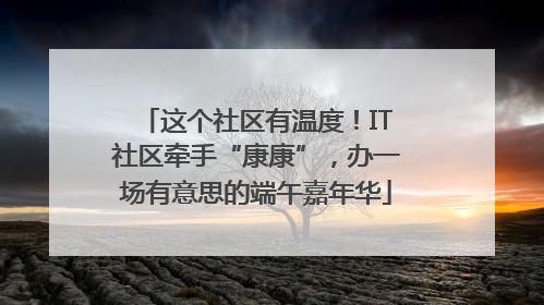 这个社区有温度！IT社区牵手“康康”，办一场有意思的端午嘉年华