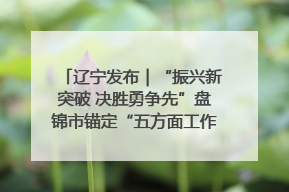 辽宁发布｜“振兴新突破 决胜勇争先”盘锦市锚定“五方面工作”力争全年地区生产总值增长5.5%左右